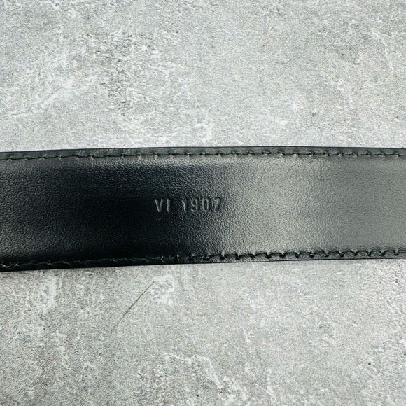 Louis Vuitton Black Epi Leather Ceinture Gold Buckle Men’s Belt Size 85cm 34in - Picture 7 of 11